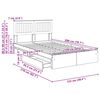 vidaXL Krevet s od storage Sonoma hrast 120 x 200 cm Konstruirano drvo