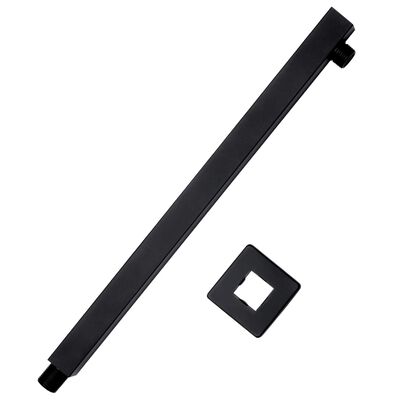 vidaXL Potporna ručka za tuš kvadratna nehrđajući čelik 201 crna 40 cm