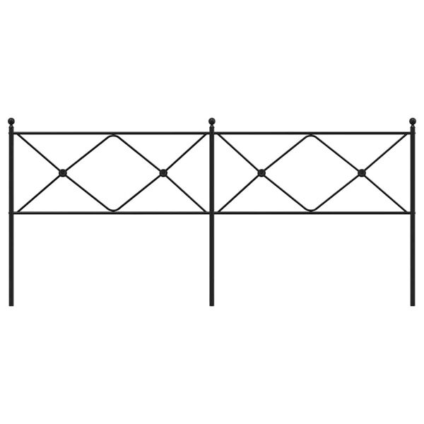 vidaXL Metalno zamjensko uzglavlje crno 200 cm