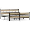 vidaXL Metalni okvir kreveta bez madraca boja hrasta sonome 183x213 cm