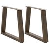vidaXL Noge za klub stolić V-oblik 2 kom Prirodni čelik 70 x (42-43,3) cm Čelik