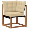 vidaXL Set vanjskih sofa s jastukom 6 pcs Prirodna i bež