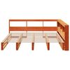 vidaXL Krevet s regalom za knjige bez madraca 200x200 cm od borovine