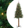 vidaXL Mr&scaron;avo božićno drvce Zelena 210 cm PVC i čvrsto drvo bora