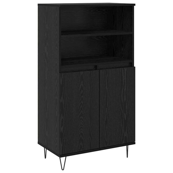 vidaXL Highboard Crna 60 x 36 x 110 cm Konstruirano drvo