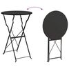 vidaXL Sklopivi bistro set 3 pcs Antracit Čelik