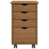 vidaXL Mobilni ormar s kotačem MOSS Medeno Smeđa 34 x 39 x 56 cm