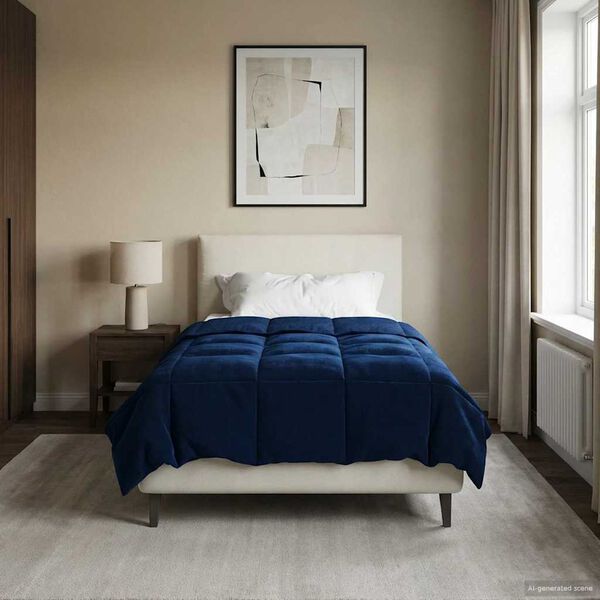 vidaXL Puni pokrivač za cijelu godinu Tamno plava 155 x 220 cm