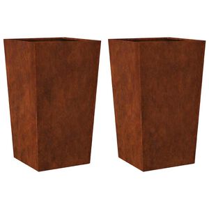 vidaXL Vrtne sadilice 2 kom 45x45x75 cm Pohabani čelik