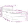 vidaXL Box Spring krevet s madracem crni 80x210 cm samt