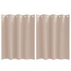 vidaXL Zavjese za blackout s prstenovima 2 pcs Sivo-smeđa 140 x 140 cm