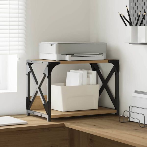 vidaXL Držač za printer Umjetnički hrast 44 x 26 x 31.5 cm