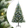 vidaXL Umjetno Božićno drvce s pokrivačem snijega 300 LED lampica