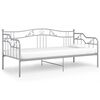 vidaXL Okvir za krevet na razvlačenje sivi metalni 90 x 200 cm