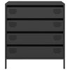 vidaXL Komoda crna 68x39x73,5 cm hladno valjani čelik