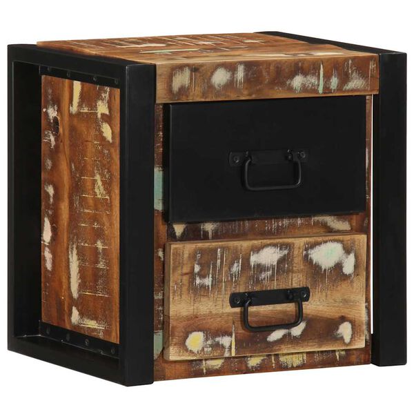 vidaXL Noćni ormarići 2 kom. Višebojni 40x35x40 cm Obrađeno puno drvo