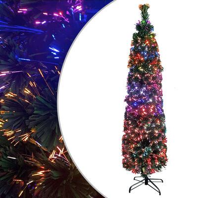 vidaXL Umjetno tanko božićno drvce sa stalkom 150 cm optička vlakna