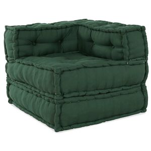 vidaXL Modularna sofa zelena 70x70x54 tkanina
