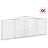 vidaXL Lučne gabionske ko&scaron;are 6 kom 400x30x40/60 cm pocinčano željezo