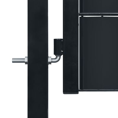 vidaXL Vrata za ogradu od PVC-a i čelika 100 x 81 cm antracit
