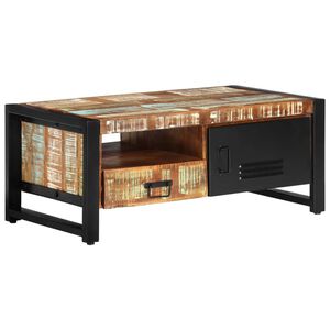 vidaXL Stolić za kavu 100 x 50 x 41 cm od masivnog obnovljenog drva