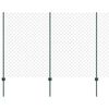 vidaXL Ograda s postovima Zelena 1,6 x 25 m Čelik i PVC