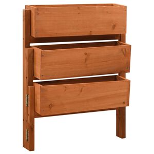 vidaXL Sklopiva vrtna sadilica narančasta 60 x 14 x 75 cm od jelovine