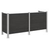 vidaXL Ograda za kante za smeće Siva 237 x 85 x 115 cm Aluminij i WPC