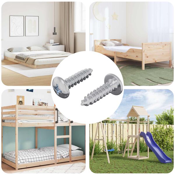 vidaXL Vijak 2 pcs Srebrno M4 x 16 mm Čelik