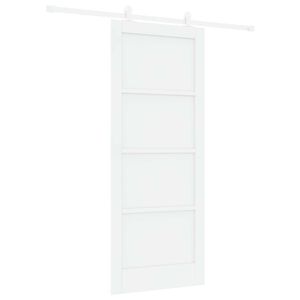 vidaXL Klizna vrata Bijela 83 x 202 cm Masivna borovina