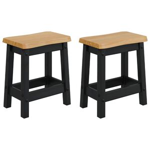 vidaXL Barska stolica EKAI 2 kom. Crna 40 x 29 x 45,5 cm