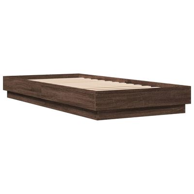 vidaXL Okvir za krevet smeđi hrast 90 x 200 cm od konstruiranog drva