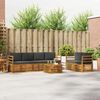 vidaXL Set vanjskih sofa 7 pcs Prirodna i antracit Čvrsto drvo akacije