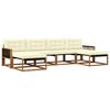 vidaXL Set vanjskih sofa s jastukom 6 pcs Prirodna i krem