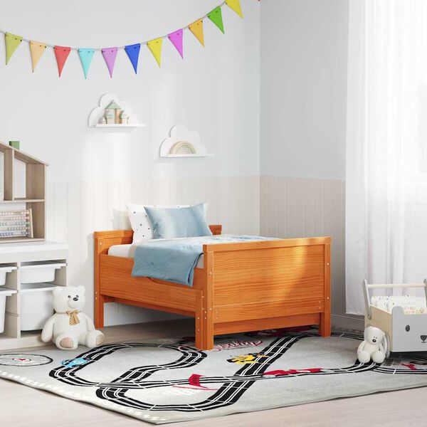 vidaXL Krevetna konstrukcija Vosak smeđa 80 x 200 cm Konstruirano drvo