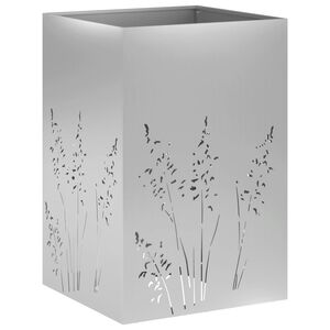 vidaXL Vrtna saksija Srebrna 50 x 50 x 75 cm Pocinčani čelik