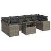 vidaXL 8-dijelni set vrtnih sofa od poliratana s jastucima sivi
