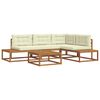 vidaXL Set vanjskih sofa 5 Komad Prirodna i krem