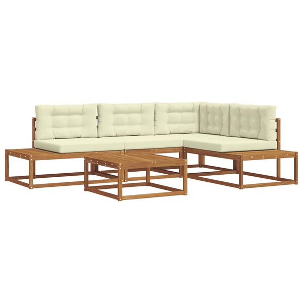 vidaXL Set vanjskih sofa 5 Komad Prirodna i krem