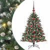vidaXL Umjetno božićno drvce Zelena 120 cm PVC, Plastika i Čelik