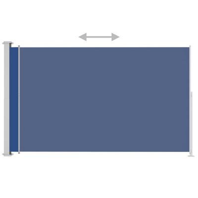 vidaXL Uvlačiva bočna tenda za terasu 220 x 300 cm plava