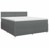 vidaXL Boxspring krevet s madracem Tamnosiva 140 x 190 cm Tkanina