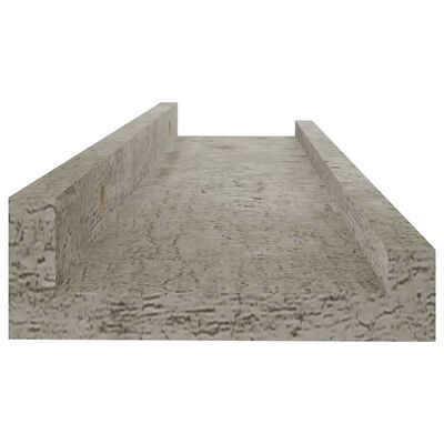 vidaXL Zidne police 4 kom siva boja betona 40 x 9 x 3 cm