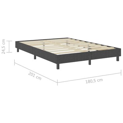 vidaXL Box spring okvir za krevet od tkanine sivi 180 x 200 cm