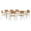 vidaXL Vanjski set za objedovanje 9 kom. 200 x 90 x 75 cm