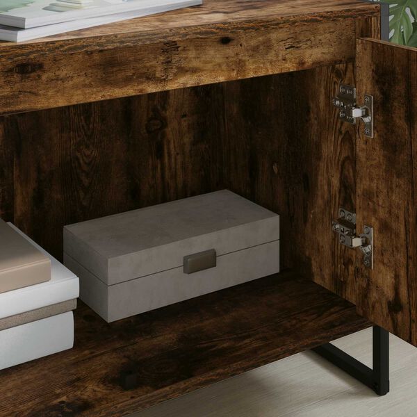 vidaXL TV ormar Dimni hrast 140 x 36 x 49.5 cm Konstruirano drvo