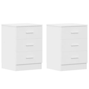 vidaXL Noćni ormarići 2 kom bijeli 38 x 35 x 56 cm konstruirano drvo