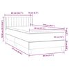 vidaXL Box Spring krevet s madracem crni 80x210 cm samt