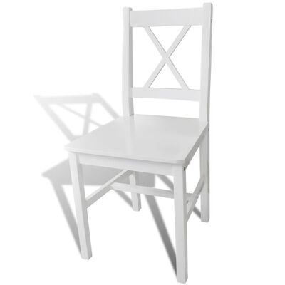 vidaXL Blagovaonske stolice od borovine 6 kom bijele