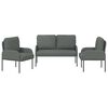 vidaXL Setovi sofa 3 pcs Tamno siva 115 x 56 x 80 cm &Scaron;perploča